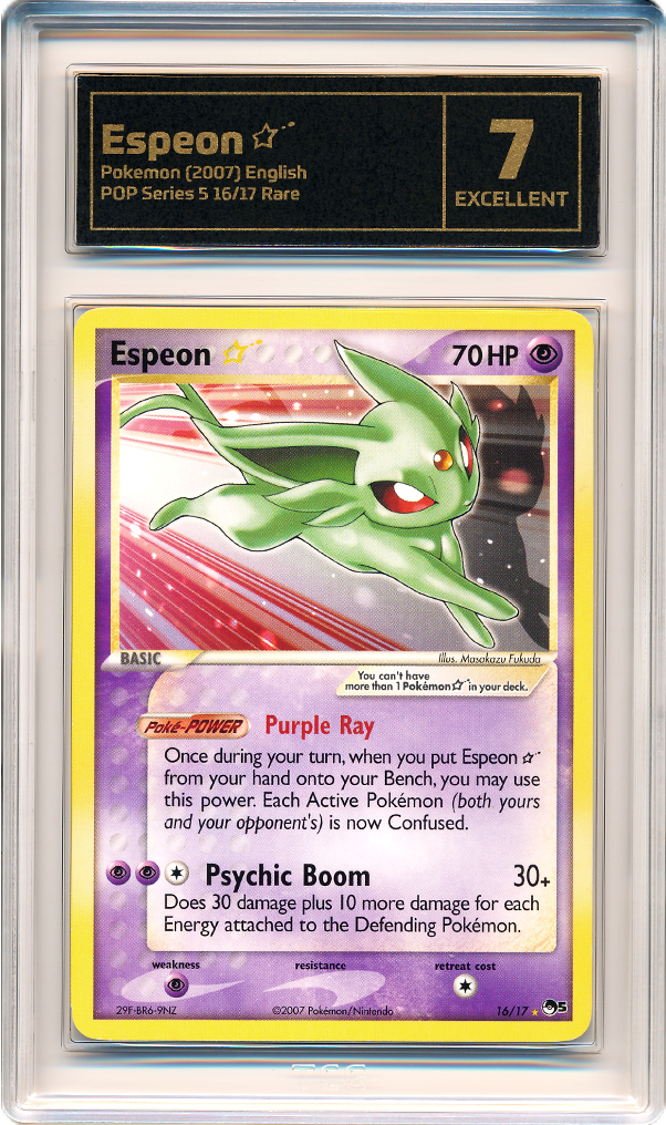 Recently graded TCG card