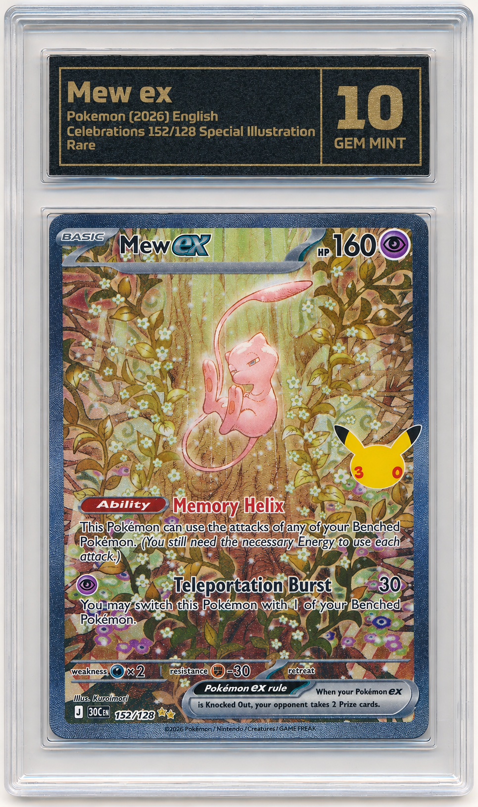TCG graded Celebrations Mew ex card
